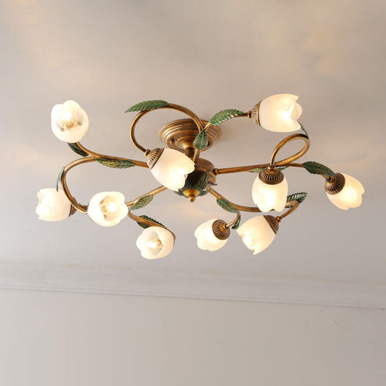 Modern Idyllic Iron Flower Branch Mount Light