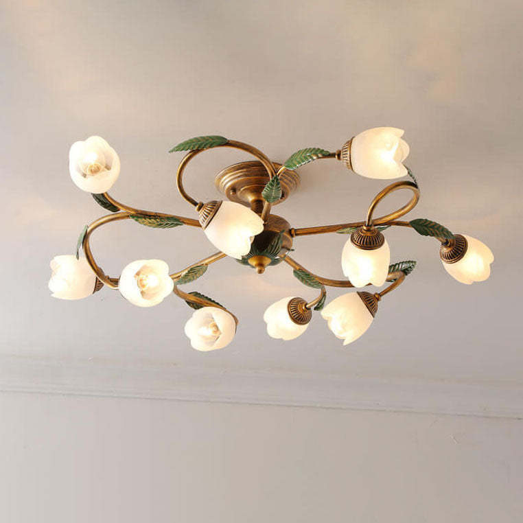 Modern Idyllic Iron Flower Branch Mount Light