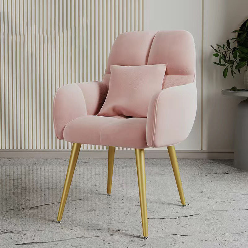 Minimalist Square Vanity Stool with Backrest
