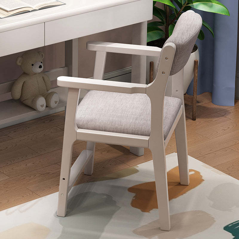 Nordic Rubberwood Desk Chair — Not Height Adjustable / Pink