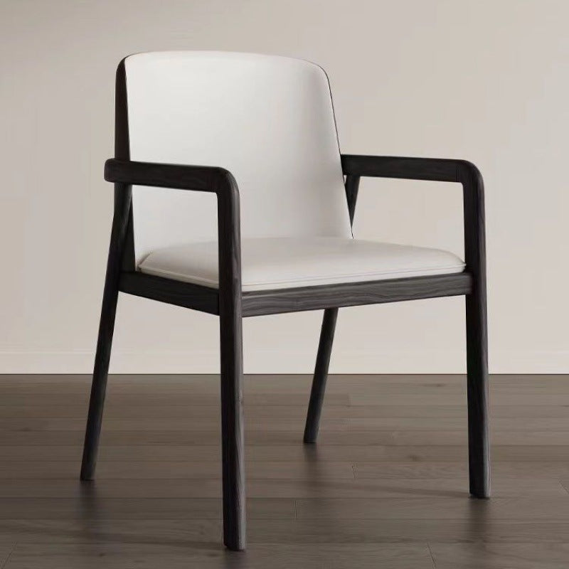 Chinese Ash Wood PU Leather Dining Chair