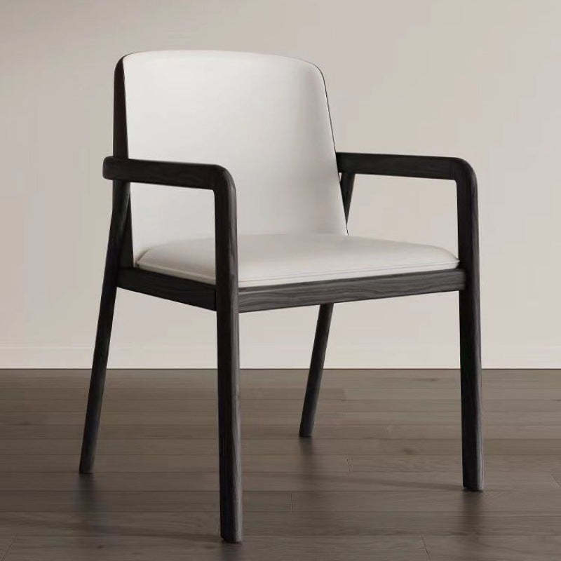 Chinese Ash Wood PU Leather Dining Chair