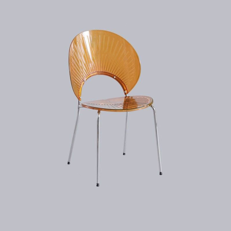 Minimalist Scalloped Shell Iron Chair
