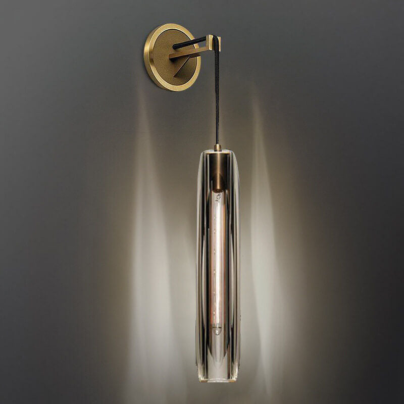 Modern Luxury Copper Crystal Wall Sconce