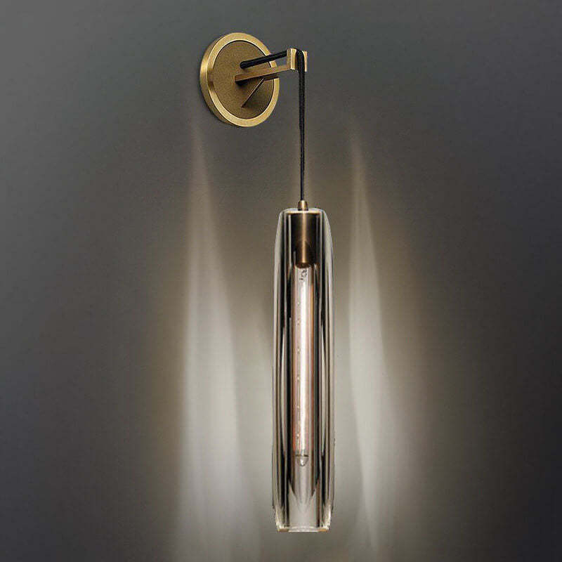 Modern Luxury Copper Crystal Wall Sconce