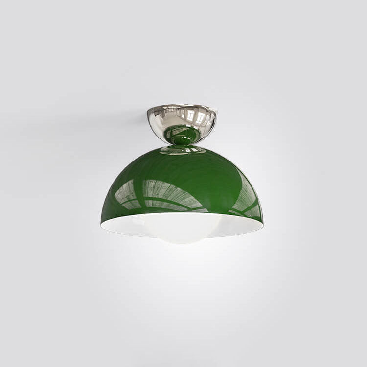 Modern Wrought Iron Semi-Circle Mount Light