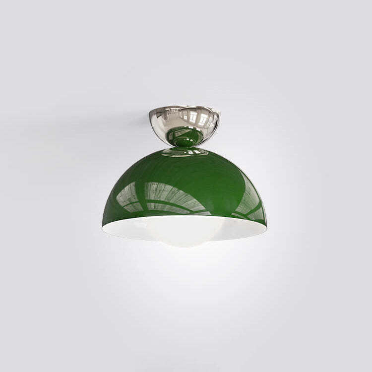 Modern Wrought Iron Semi-Circle Mount Light