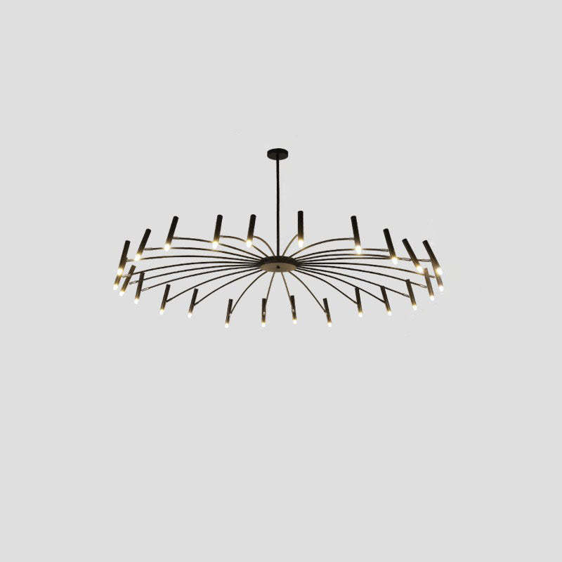 Scandinavian Radioactive Iron Aluminum Chandelier