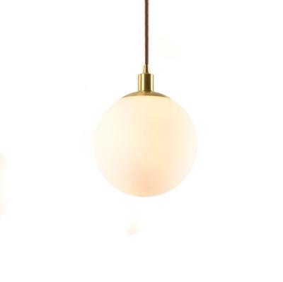 Nordic Minimalist Milky Glass Ball Pendant Light — 220V-240V For UK/AU
