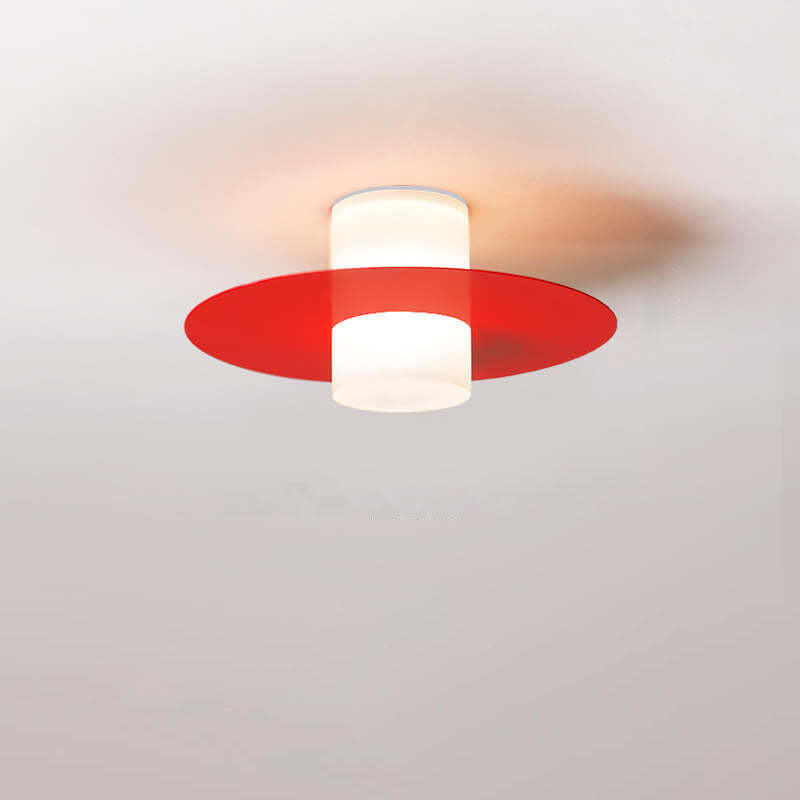 Minimalist Iron Cylindrical Disc Ceiling Light