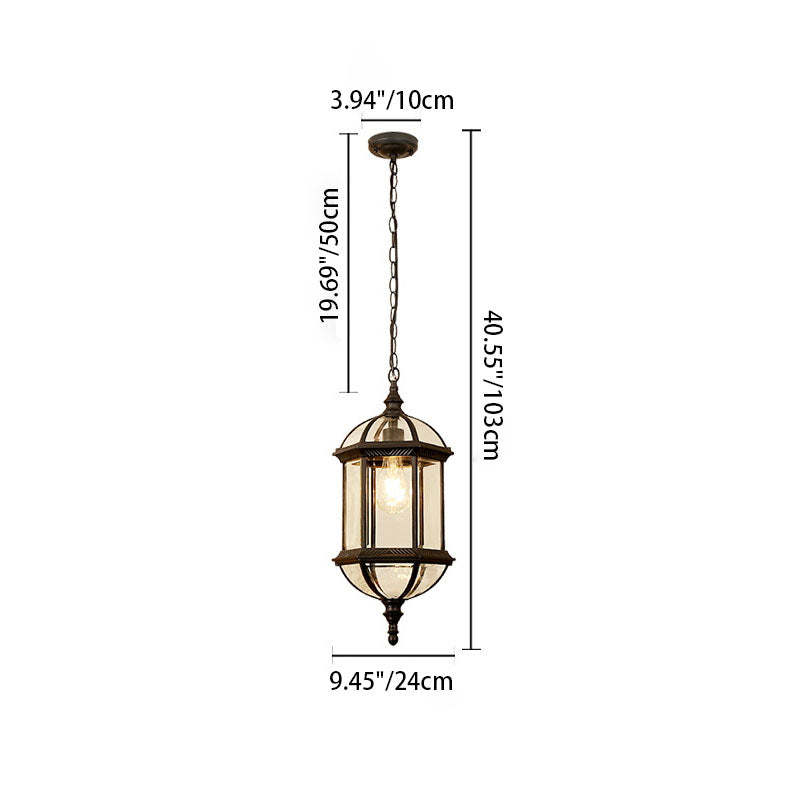 Retro Hexagonal Lantern Aluminum Waterproof