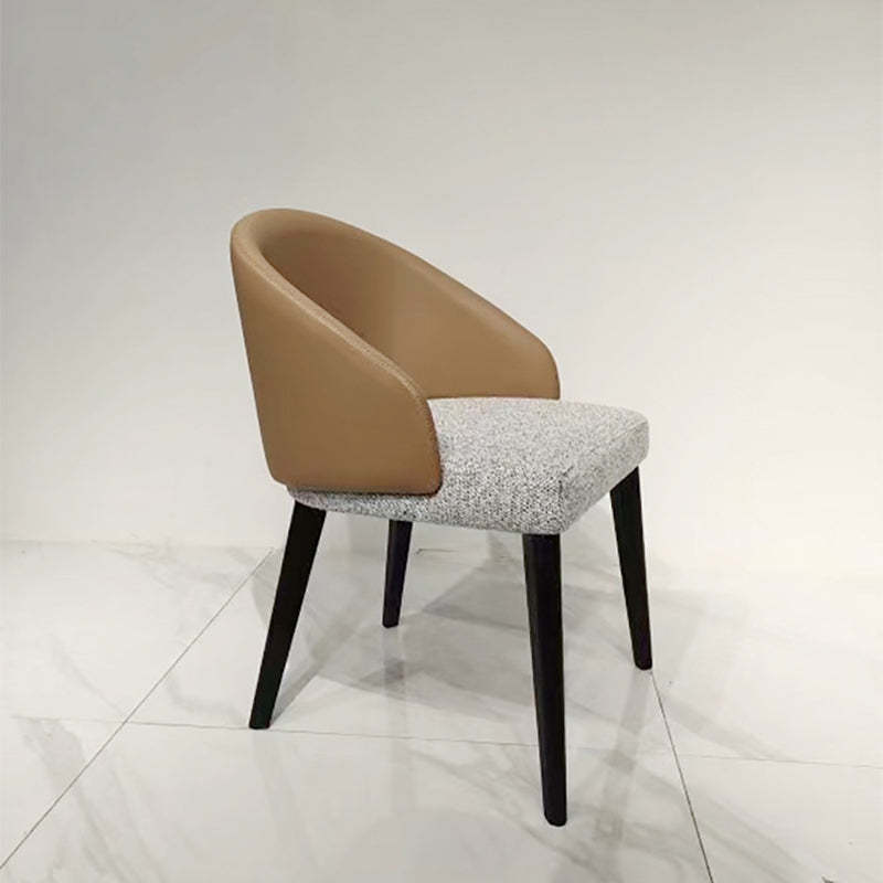 Modern Luxury Ring Back Leather Ash Dining Chair