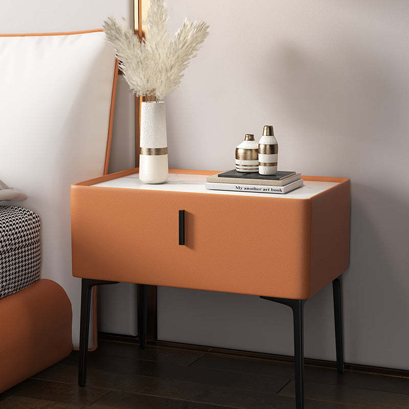 Scandinavian Wood Nightstand Wireless Charging