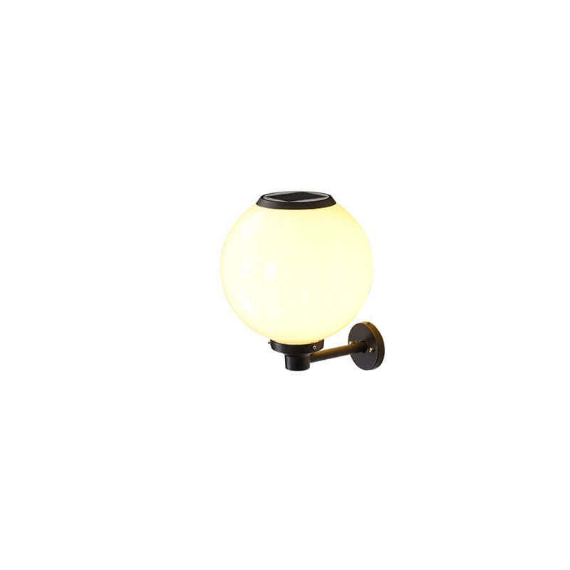 Modern Outdoor Solar Round Ball LED Wall Sconce