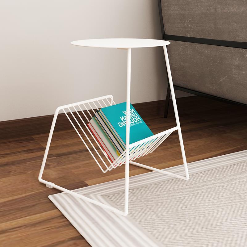 Scandinavian Round Iron Coffee Table — White
