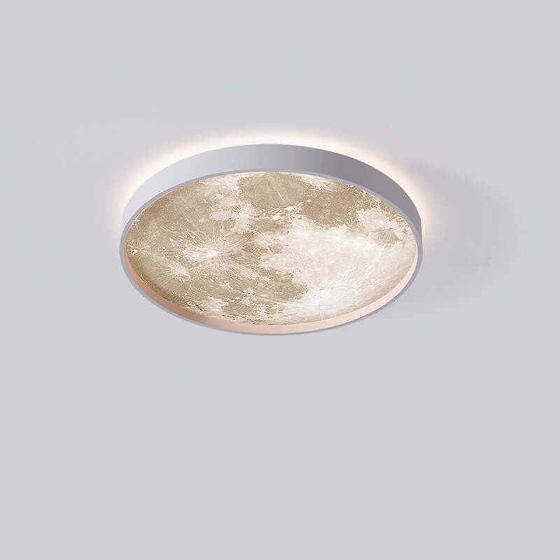 Nordic Moon Round LED Flush Mount Light