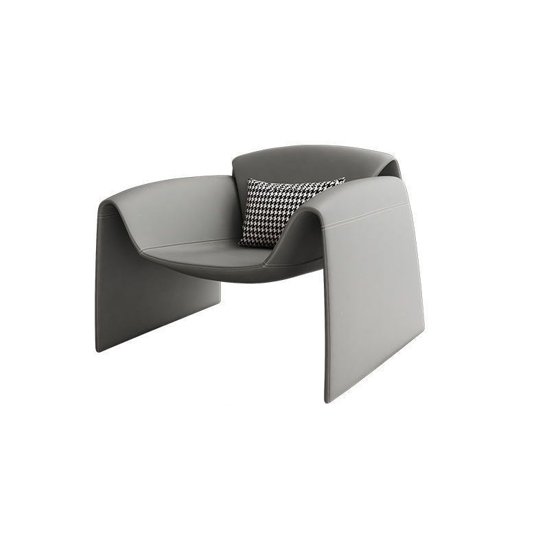 Minimalist Plywood Lambswool Accent Chair