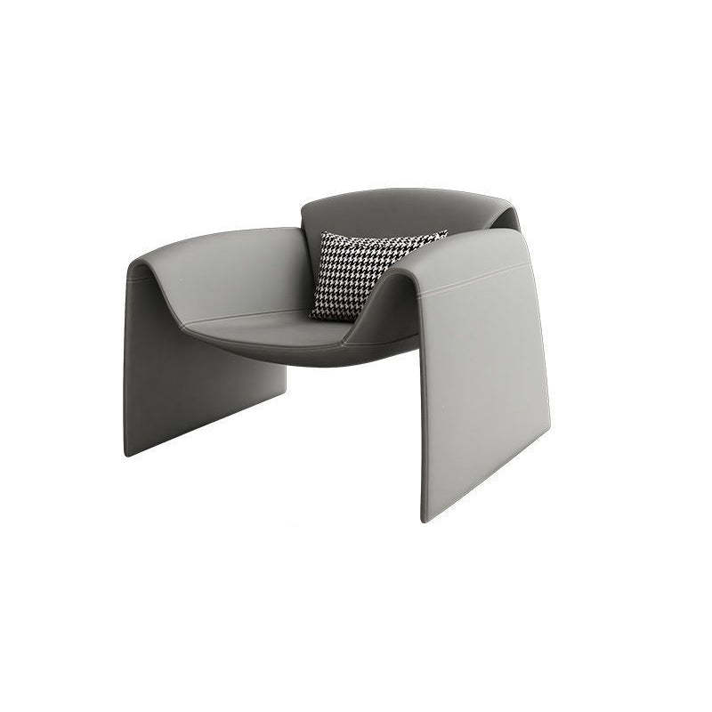 Minimalist Plywood Lambswool Accent Chair