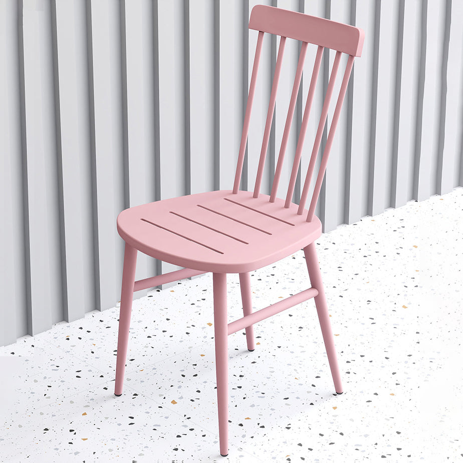 Scandinavian Square Steel Armchair — Red