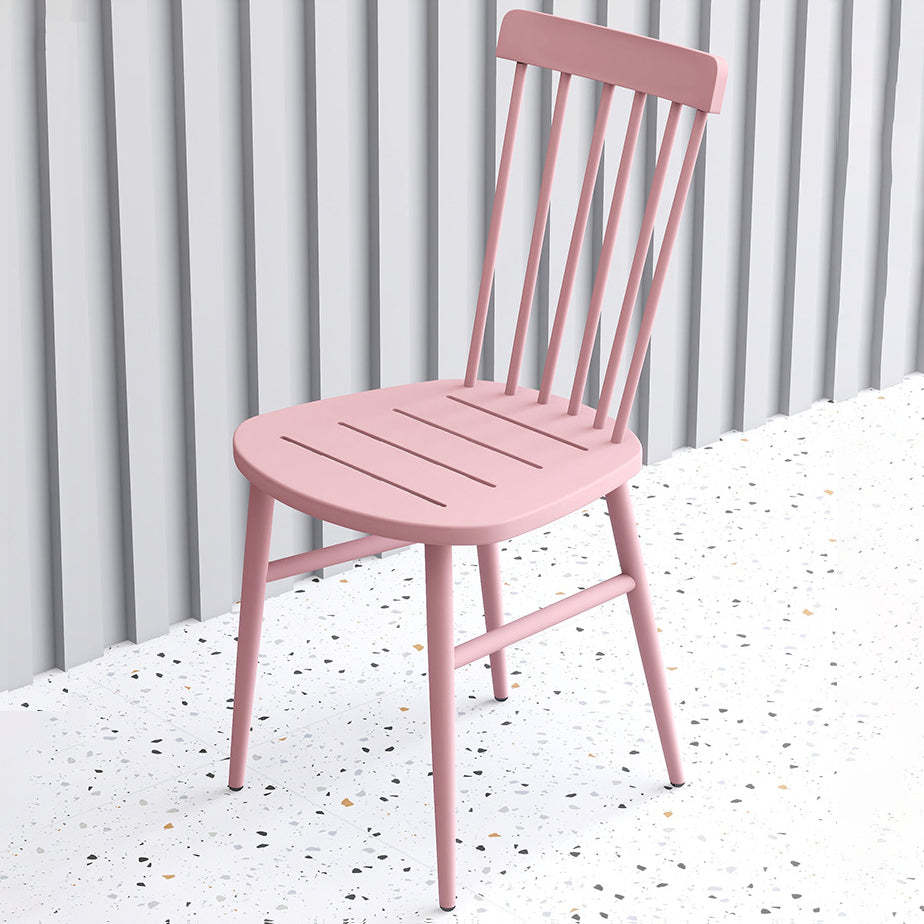 Scandinavian Square Steel Armchair — Red