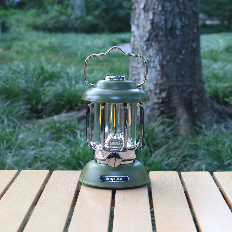 Minimalist Cylindrical Iron USB Camping Light
