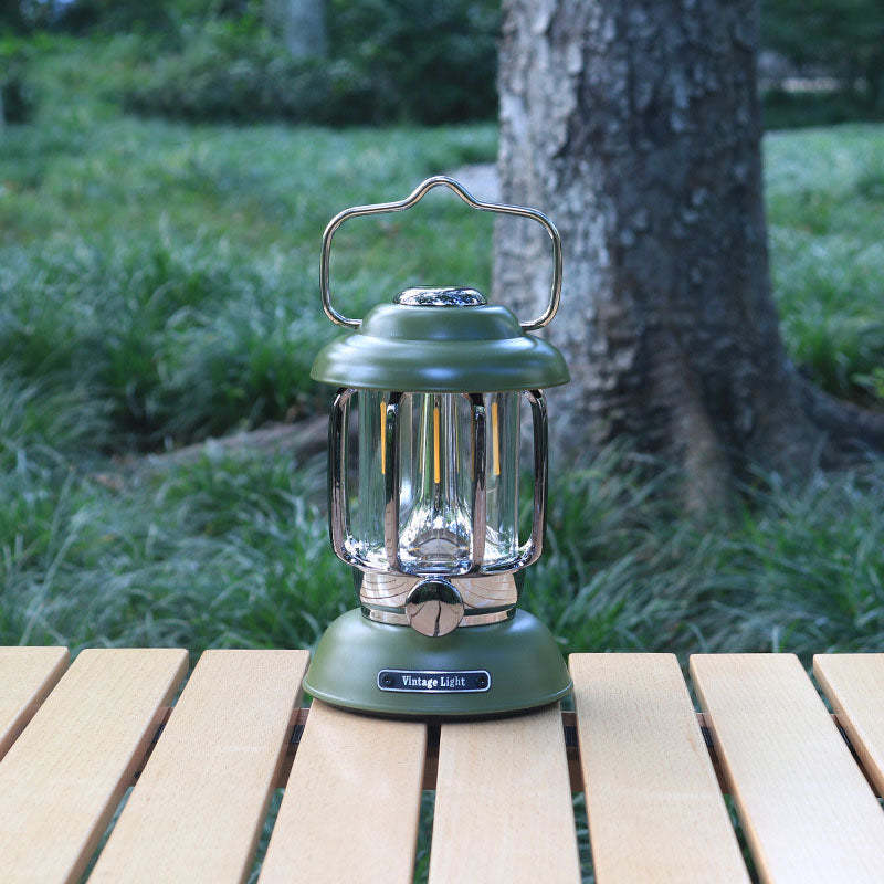 Minimalist Cylindrical Iron USB Camping Light