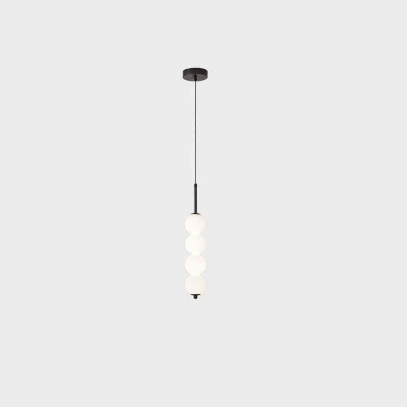 Nordic Brass Spherical Glass Strip LED Pendant Light