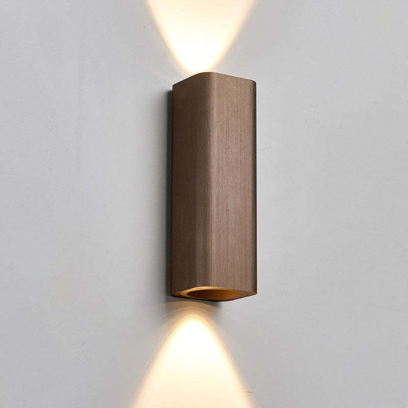 Nordic Brushed Aluminum Rectangular LED Wall Sconce
