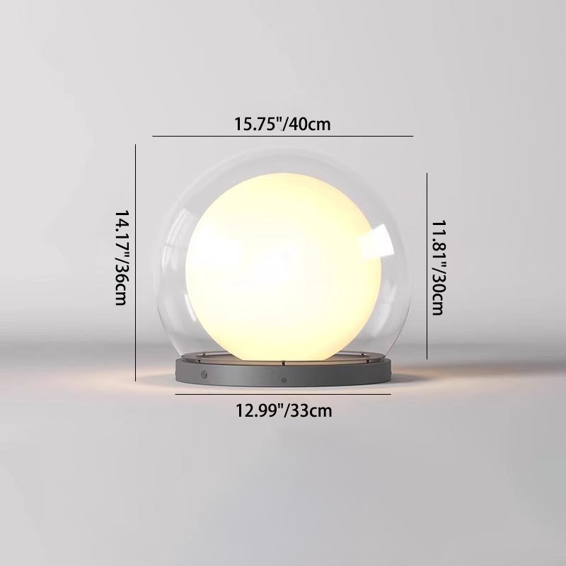Contemporary Moon Stainless Steel PMMA Outdoor Light