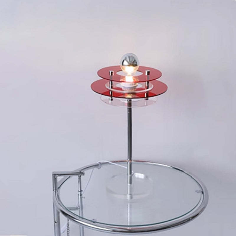 Mid-Century Flying Saucer Iron Acrylic Lamp
