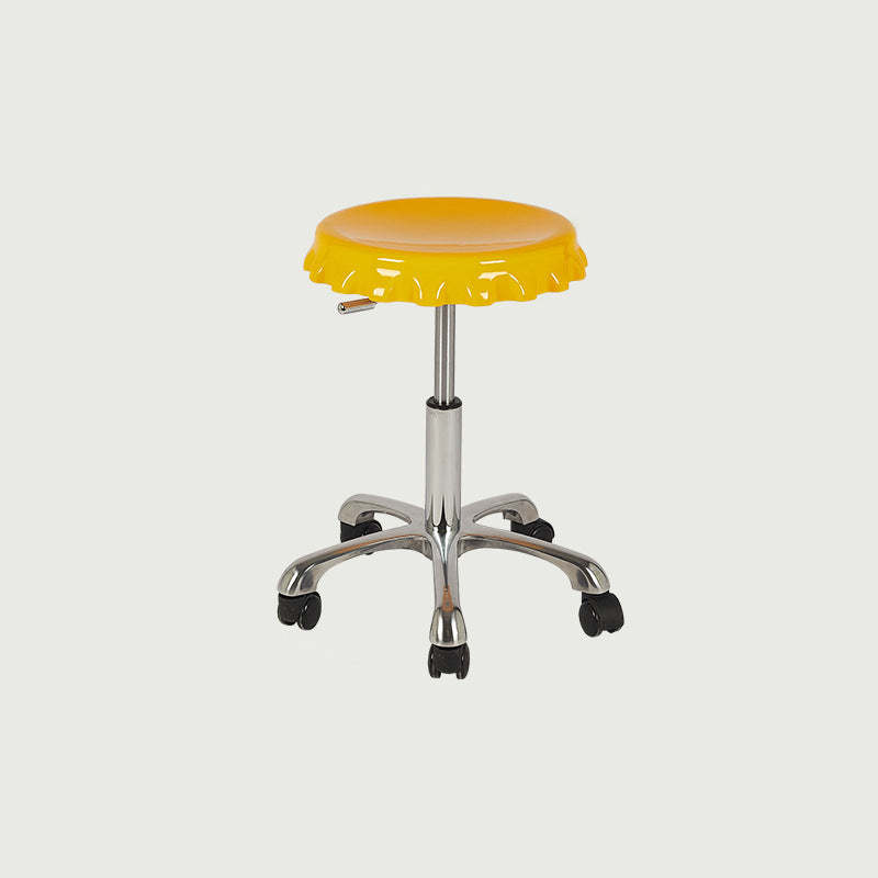 Contemporary Beer Bottle Cap Plastic Swivel Bar Stool