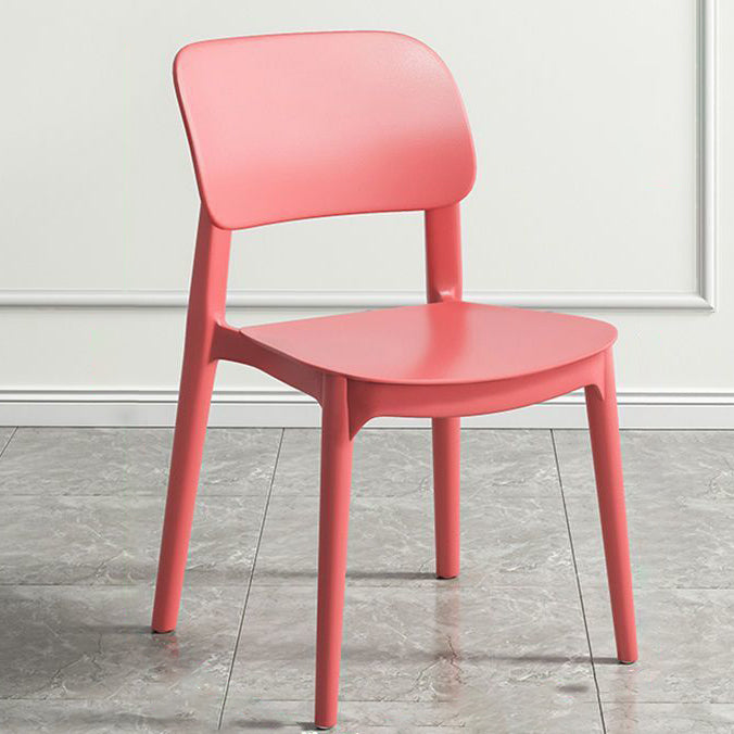 Nordic Macaron Stackable Dining Chair — Red