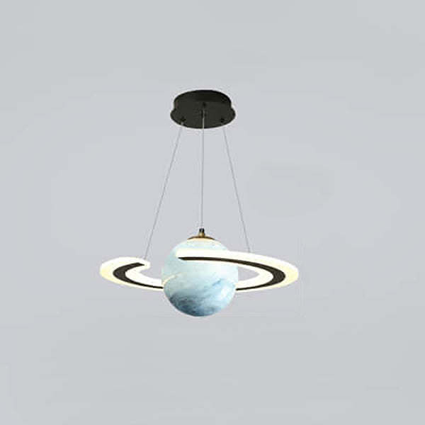 Modern Space Planet Circle Kids LED Chandelier