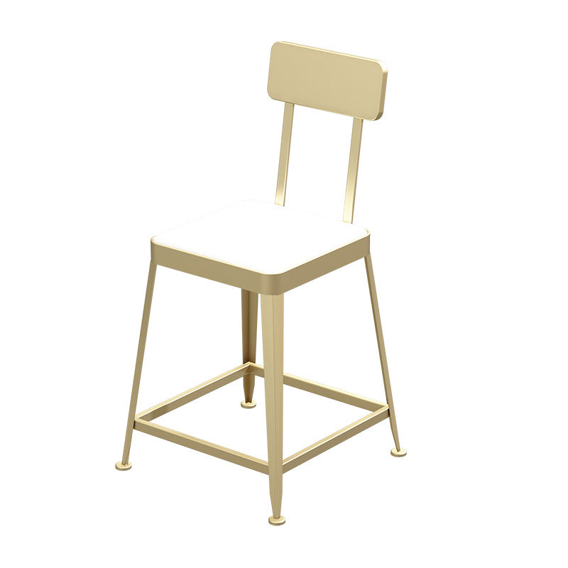 Minimalist Leather Iron Bar Stool