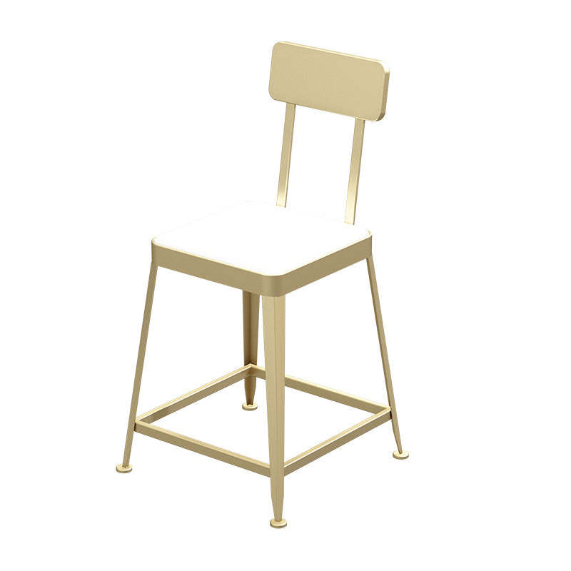 Minimalist Leather Iron Bar Stool