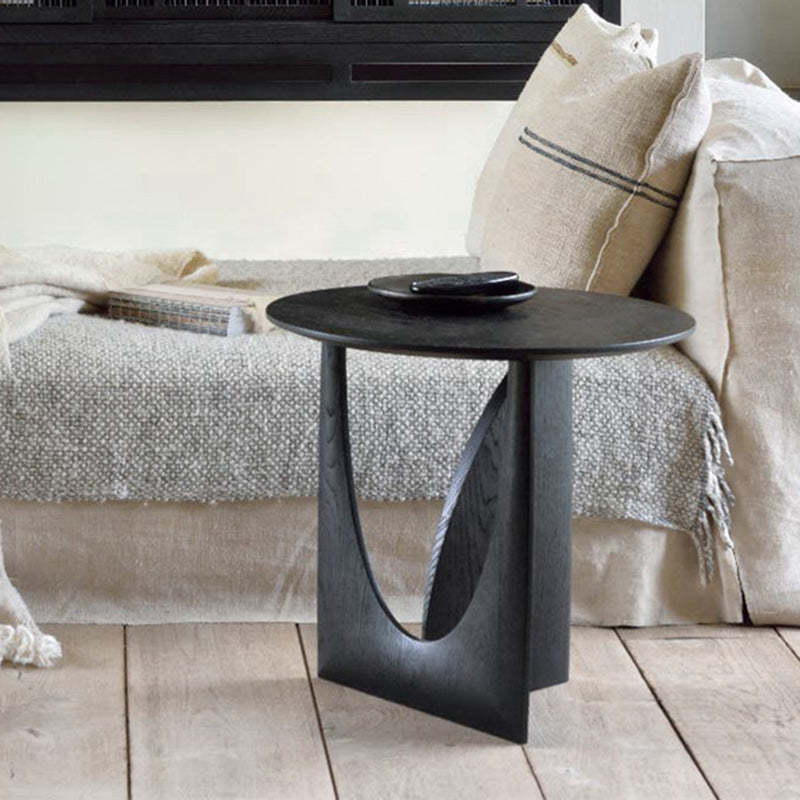 Black traditional round coffee tables