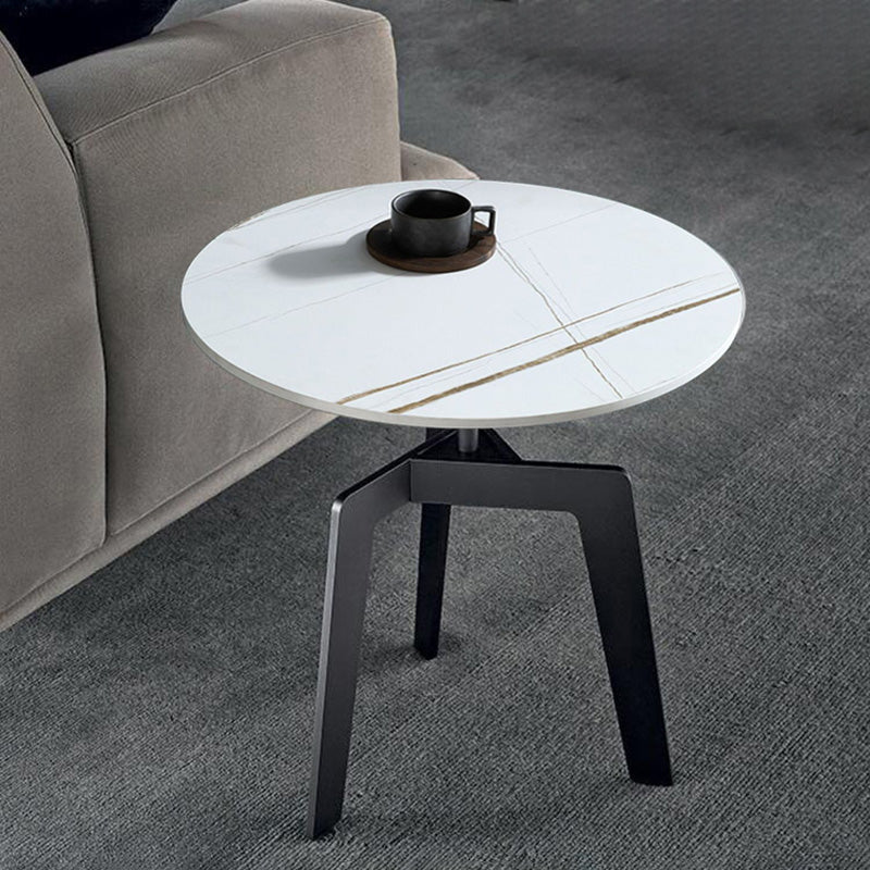 Minimalist Marble Steel Three-Leg Coffee Table — B