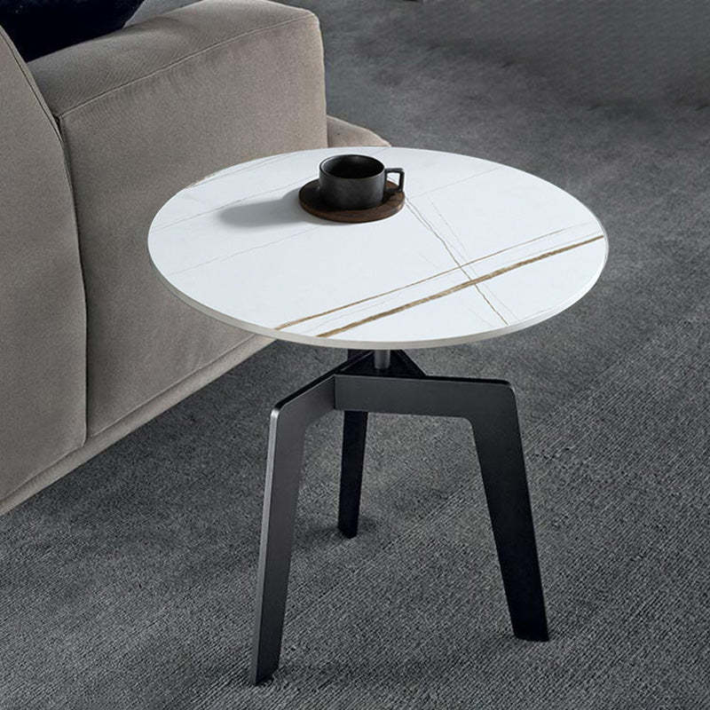 Minimalist Marble Steel Three-Leg Coffee Table — B