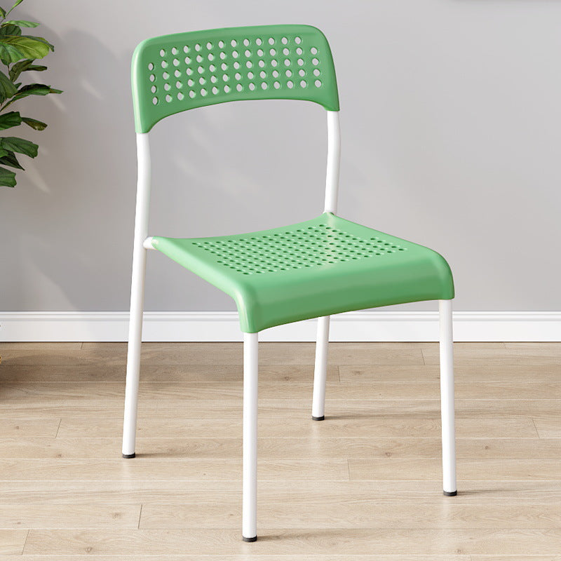 Minimalist Plastic Iron Perforated Dining Chair