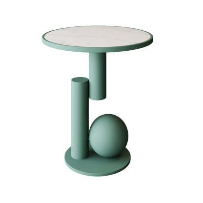 Contemporary Sintered Stone Geometric Coffee Table