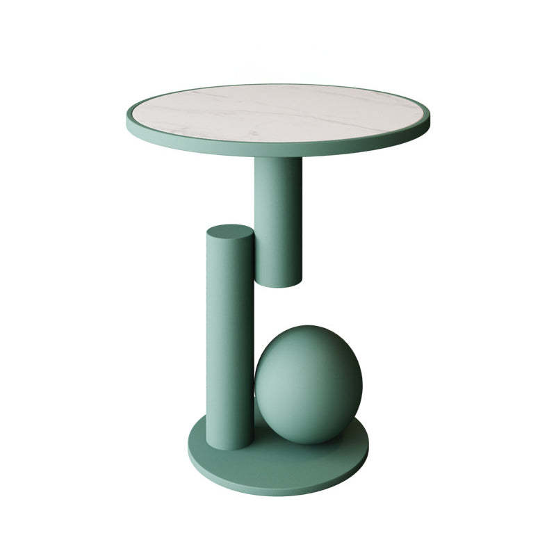 Scandinavian Cylinder Sintered Stone Side Table