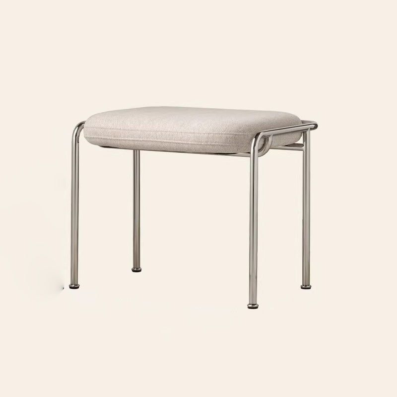 Scandinavian Backless Upholstered Vanity Stool