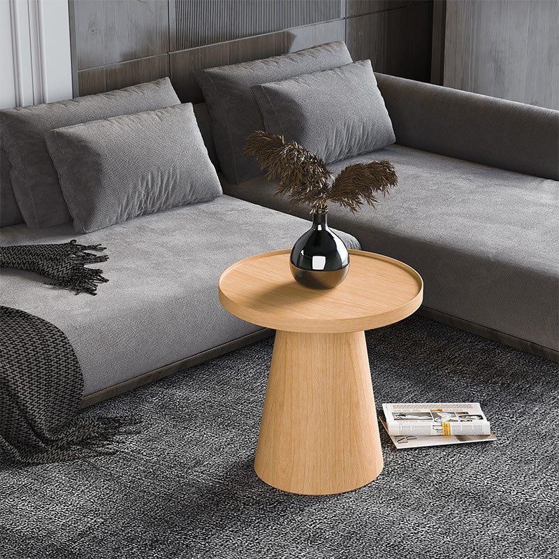 Minimalist Round Wood Coffee Table