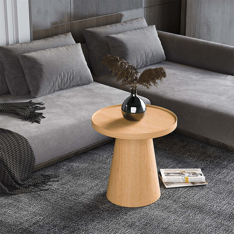 Minimalist Round Wood Coffee Table