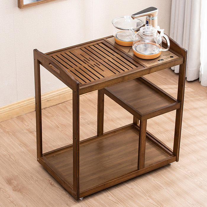 Minimalist Solid Wood 3-Tier End Table