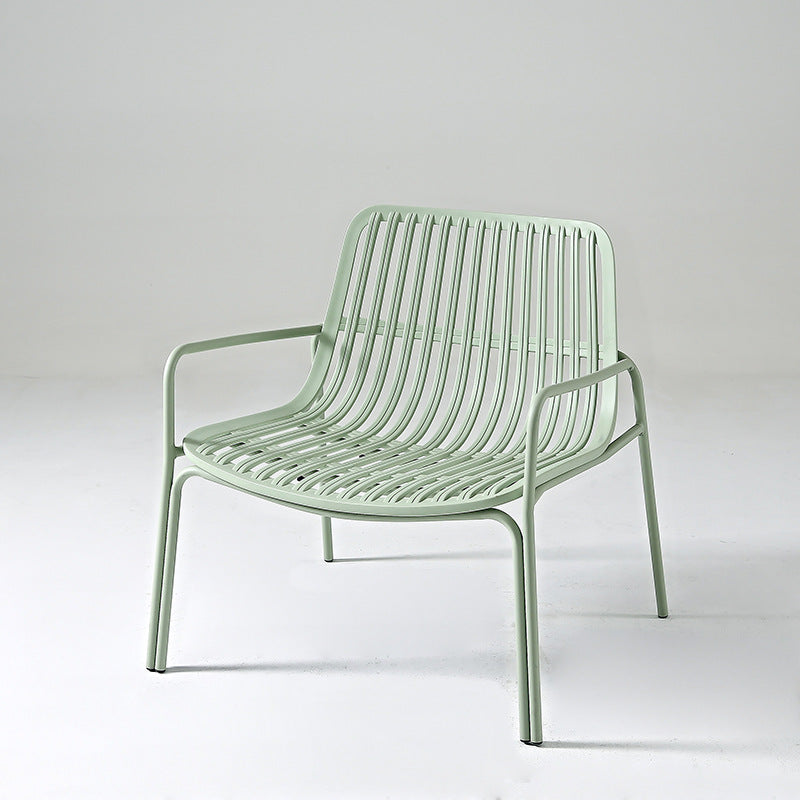 Nordic Rectangular Steel Armchair — Gray