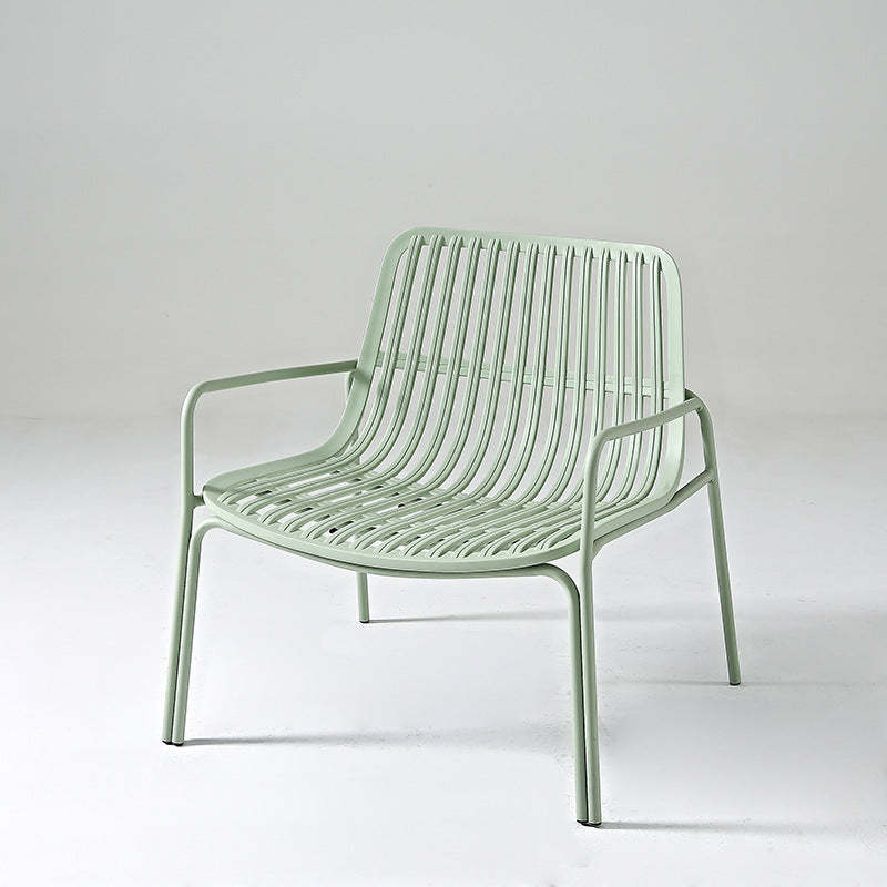 Nordic Rectangular Steel Armchair — Gray