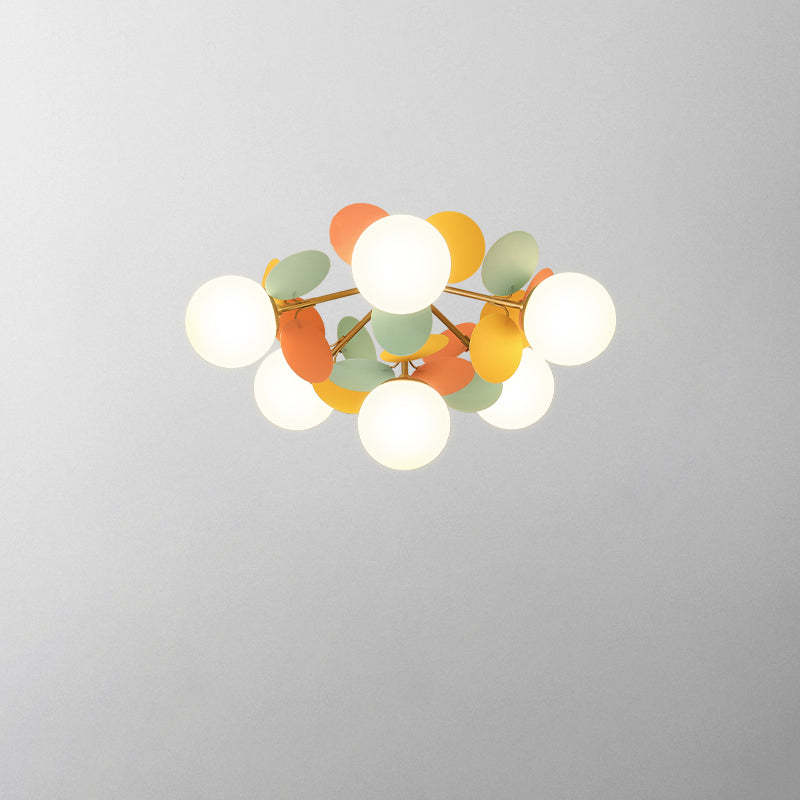 Nordic Iron Flower Branch Ceiling Light