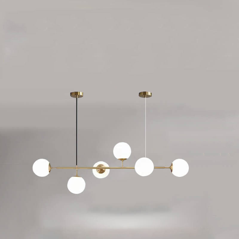 Nordic Colorful Orb Glass Island Chandelier