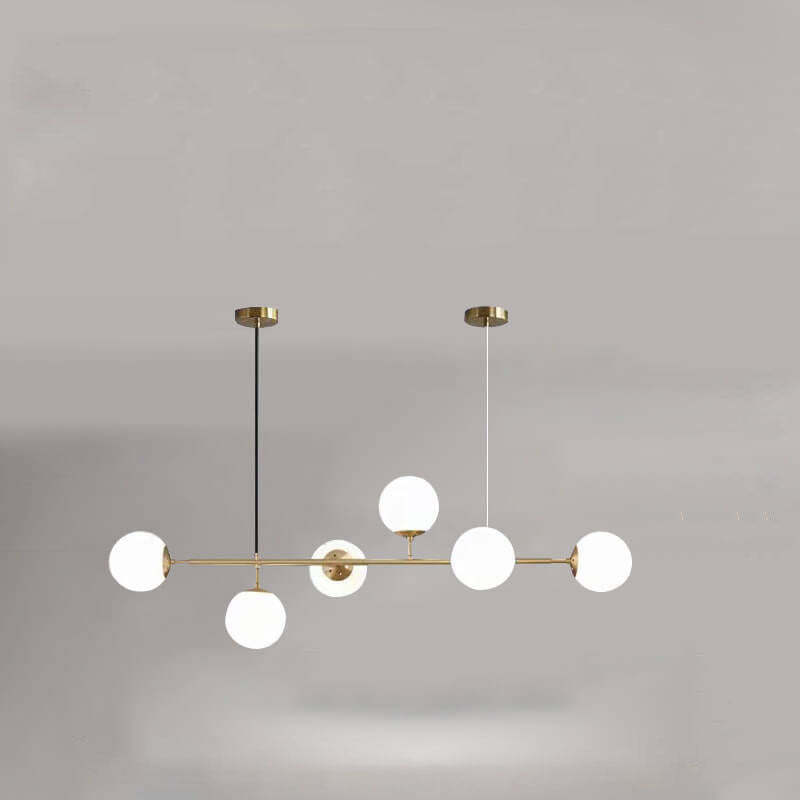 Nordic Colorful Orb Glass Island Chandelier